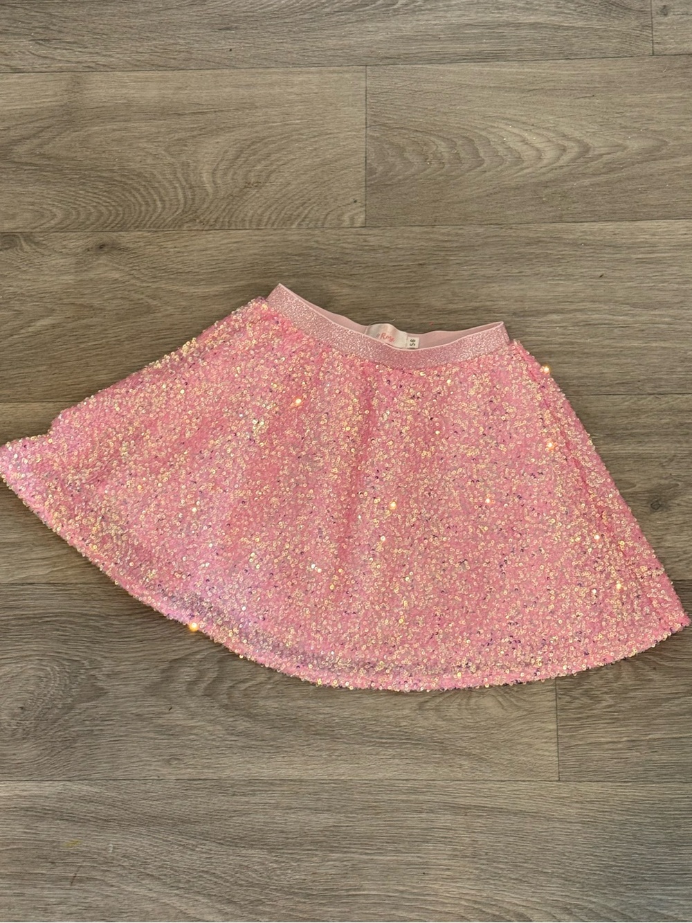 Girls' Pink Sequin Skater Skirt - Sparkling Party Skirt